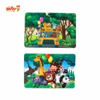 پازل 24 قطعه فومی حیوانات خوشحال پیرامون بسته 2 عددی